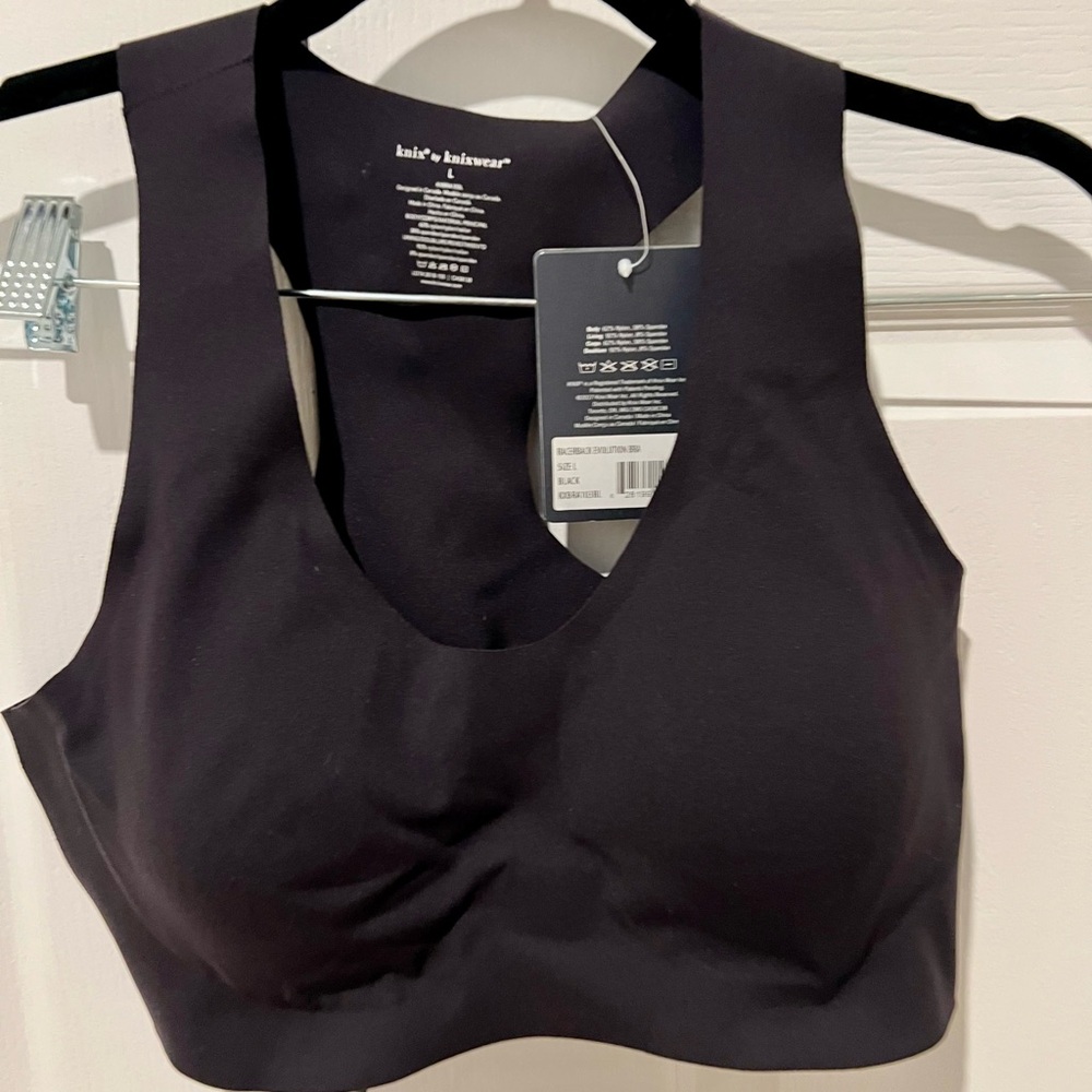 Knix Black Sports Bra Evolution Racerback